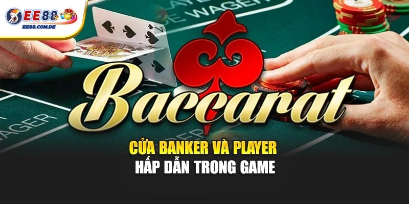Hai cửa cược Banker và Player mang đến lựa chọn linh hoạt