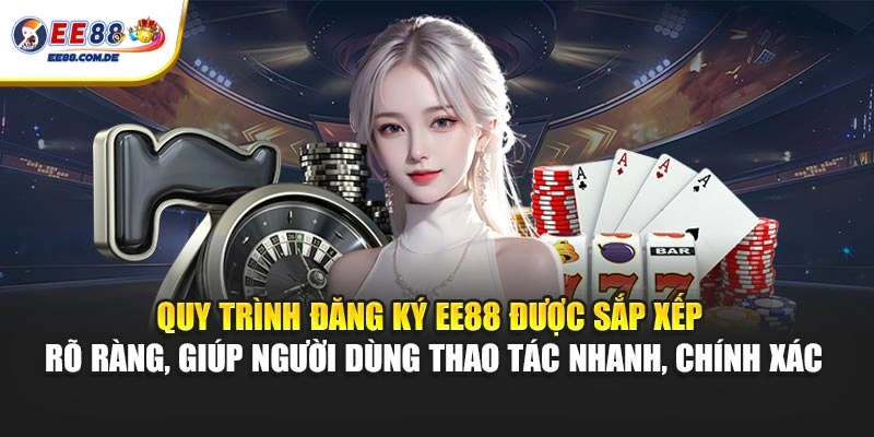 Quy trình đăng ký EE88 được sắp xếp rõ ràng, giúp người dùng thao tác nhanh, chính xác